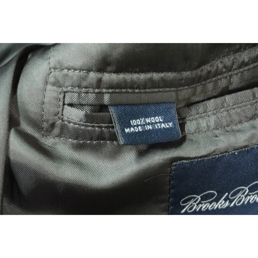 Brooks Brothers Wool Blazer Mens 40R Charcoal Gray Made in‎ Italy Sport Coat